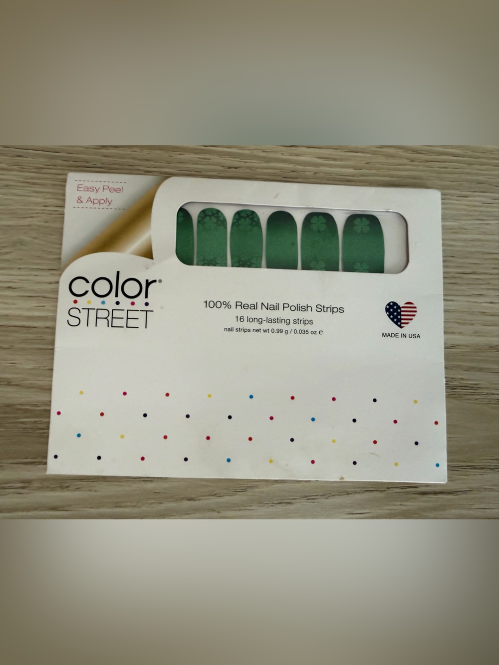 Color Street Clover & Out Emerald Green Nail Polish Strips - 16 Peel & Apply